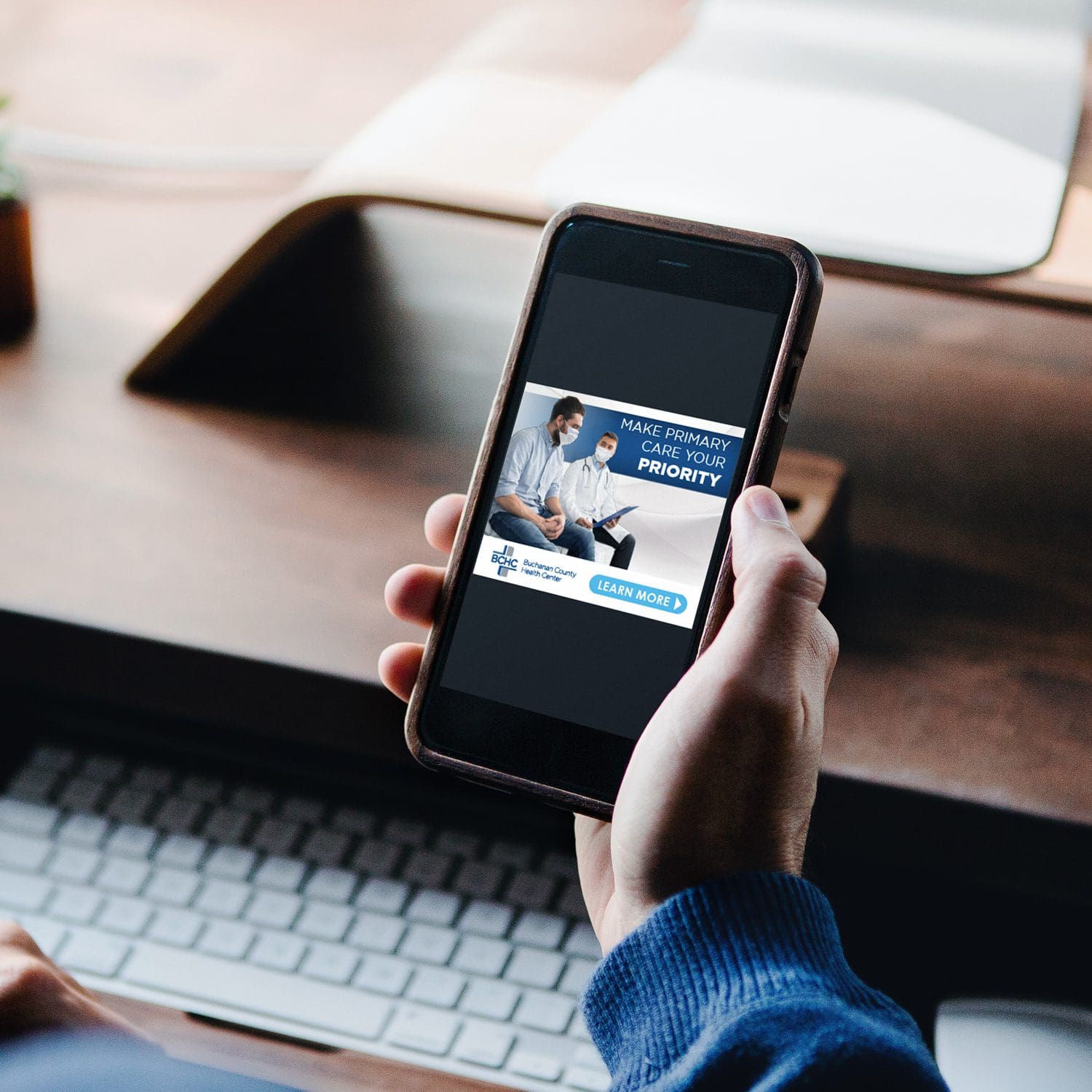 Buchanan County Health Center digital mobile phone ad