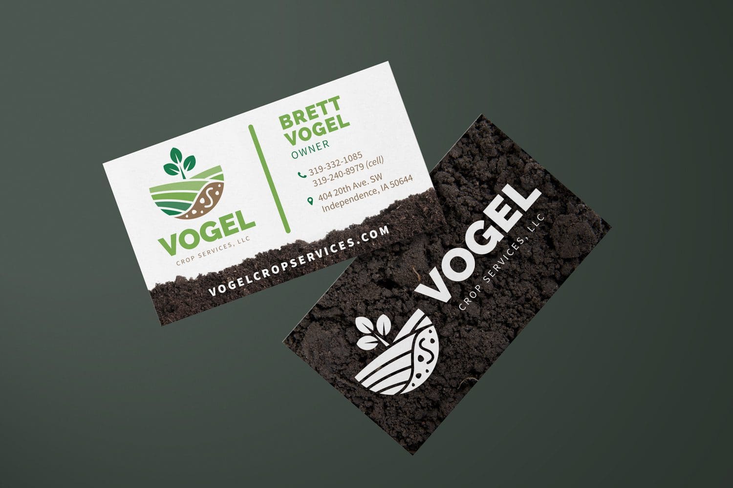 Vogel Crop Services business cards