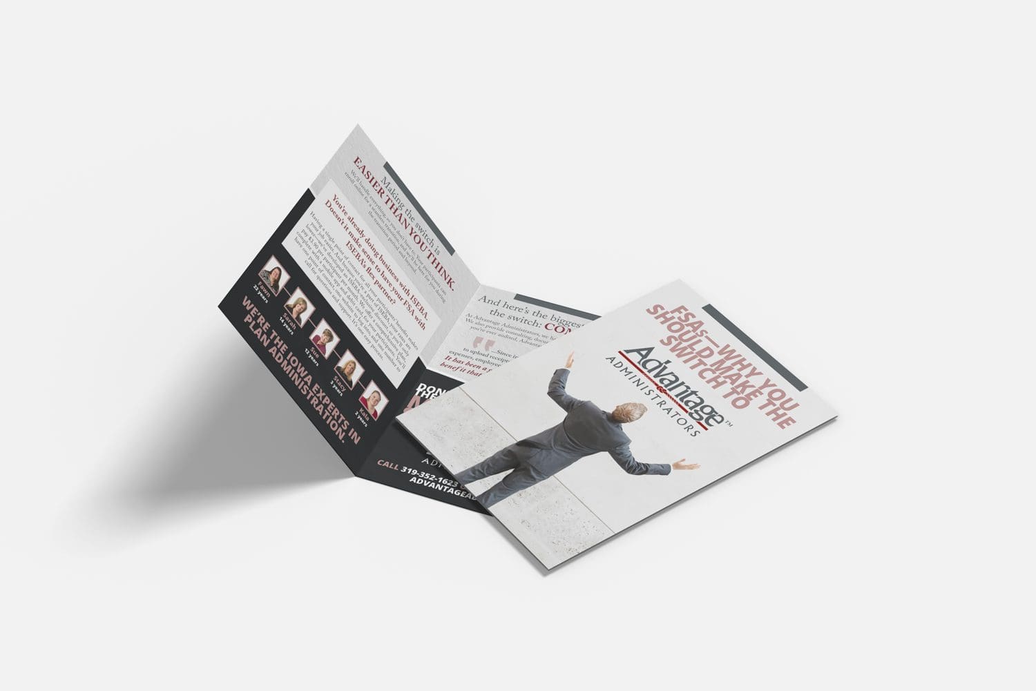Advantage Administrators hand out bifold brochure