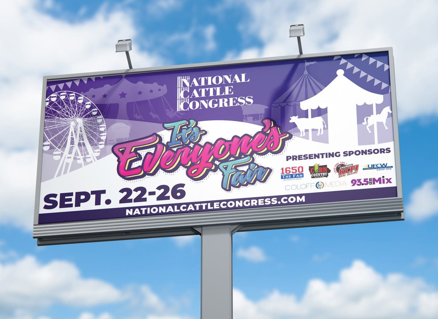 National Cattle Congress fair billboard ad