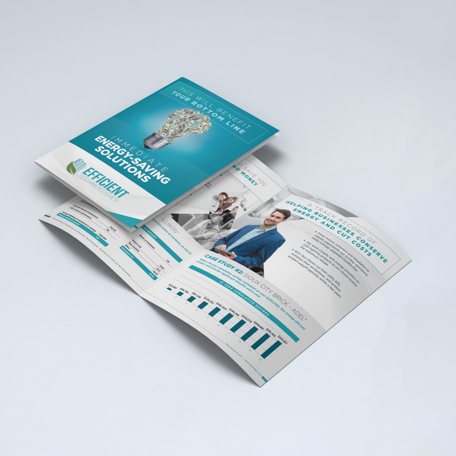 Efficient Technologies bifold brochure hand out