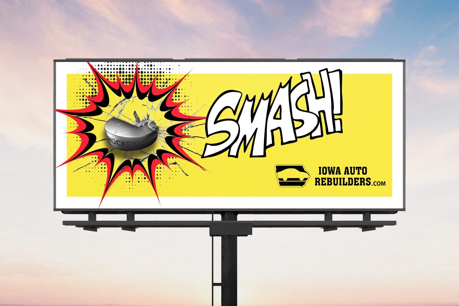 Iowa Auto Rebuilders billboard ad