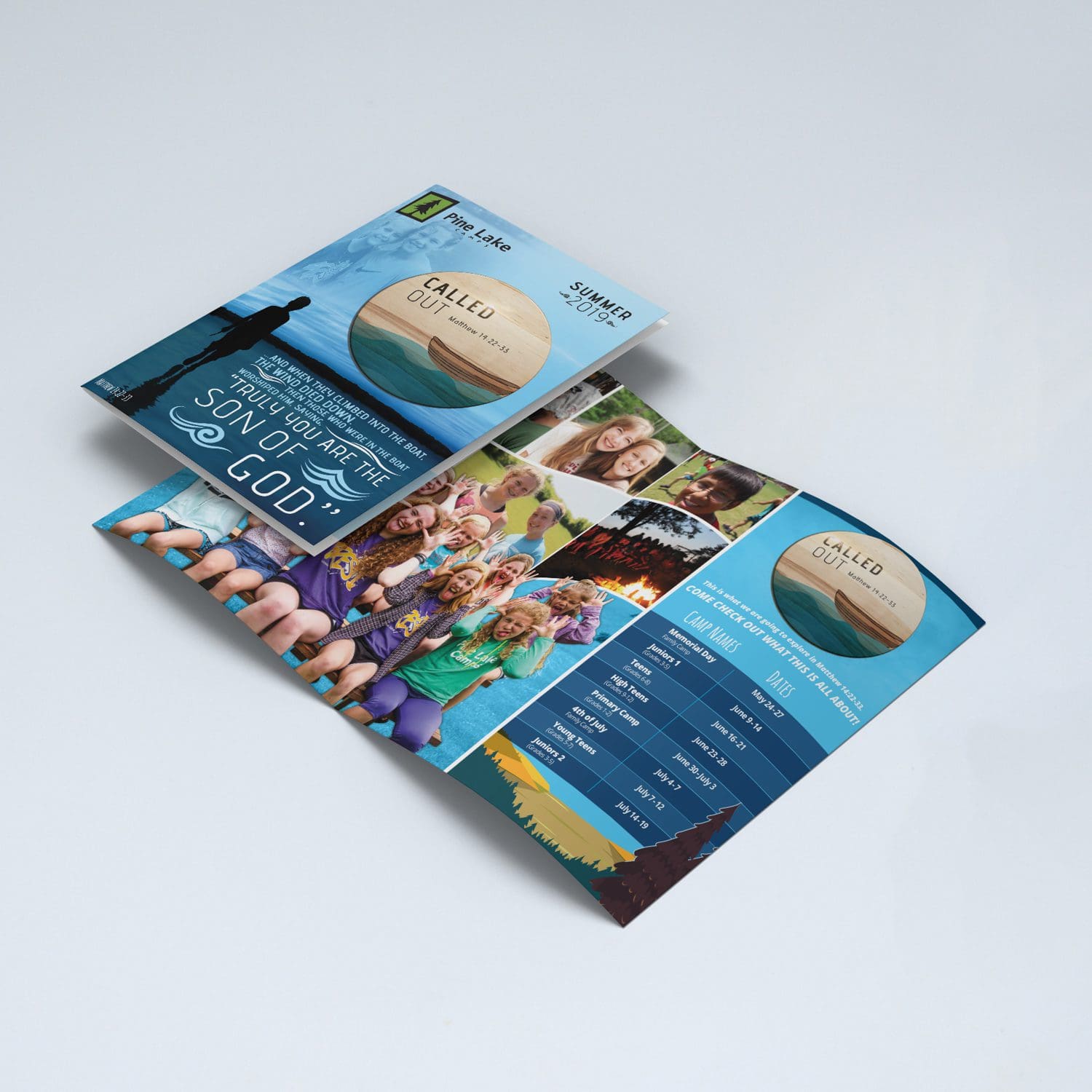Pine Lake Camps booklet folder printout