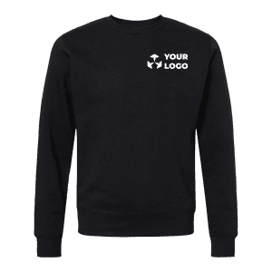 black long sleeve crew neck with logo