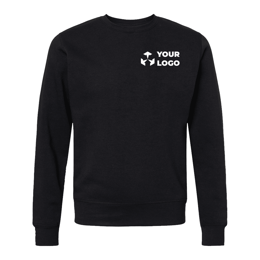 black long sleeve crew neck with logo